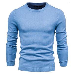 Erkek kazakları 10 renk sweater yuvarlak boyun kalınlaşmış ince kazak örgü üst sonbahar ve kış