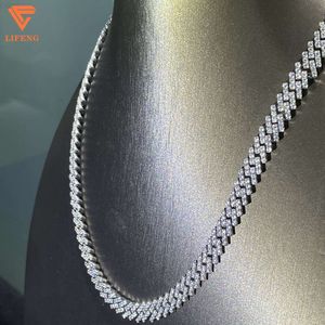 Manufacturers Custom Cuban Link Chain Real S925 Iced Out Moissanite Lab Grown Diamond Cuban Chain Necklace