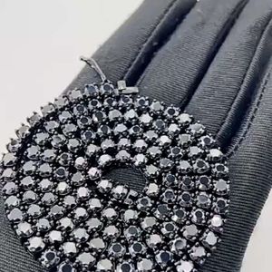 Custom Tennis Necklace 3mm Black Moissanite Diamond Chain