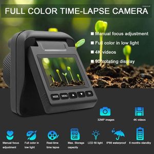 Digital Cameras Outdoor Time Lapse Camera 32MP Waterproof Timelapse Recorder With 90 Degree Rotating Screen 6 Months Battery Life