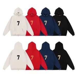 Ess hoodies Tanrı'nın Korkuları 7 Numaralı Floked High Street Hooded Moda Peluş Kazak Sis Essen Gevşek Ceket Erkekler Kadın Hoody 688ss