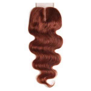Malaysian 100% Human Hair 27# 30# P4/27 Lace Closure 4X4 Body Wave Top Closure Free Middle Part 12-24inch Yiurbeauty