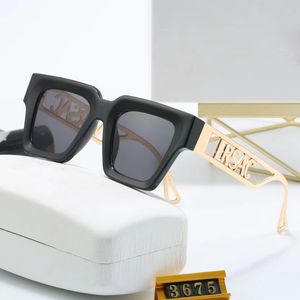 Designer Mens Óculos de Sol Letras Grande Quadro Mulheres Sun Vidro Inoxidável Goggle Adumbral 5 Cores Opção Óculos