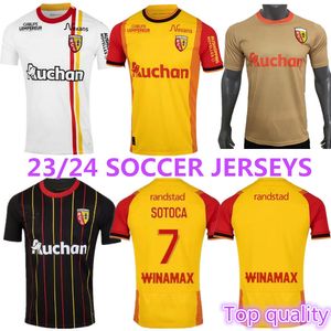 2023 2024 RC Lens Üçüncü Away Maillot Futbol Formaları 22 23 24 Saint-Barbe Özel Kakuta Openda 11 Ganago Sotoca Fofana Gradit Fortes Futbol Gömlekleri Ev Kaleci