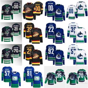 Vancouver Hokey Canucks 57 Tyler Myers Jersey 35 Thatcher Demko 22 Daniel Sedin 21 Nils Hoglander 70 Tanner Pearson 92 Vasily Podkolzin Juh