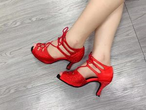 Dans Ayakkabıları Latin Dans Ayakkabıları Kadın Balo Salonu Dans Ayakkabıları Kızlar İçin Caz Waltz Ayakkabı Bayanlar Parlayan Rhinestone Rahat Hususanc 231205