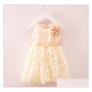 Girls Dresses Baby Summer Flower Dress New Arrival Kids Sleeveless Vest Children Lace Princess Cute Girl Fashion 2-6T Drop Delivery Ma Dhflb