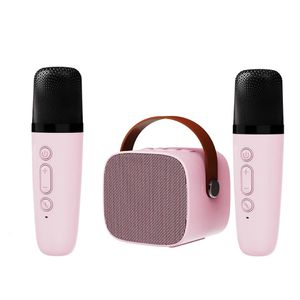 Cep Telefonu Hoparlörler Ev Karaoke Makinesi Taşınabilir Bluetooth 5.3 Pa Hoparlör Sistemi Ev Şarkıları için 1-2 Kablosuz Mikrofonlu 231206