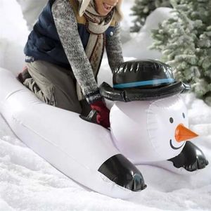 Rodeln 55 % Großhandel verdicken Schneeschlauch reißfest PVC Schneemann-Form aufblasbarer Schneeschlitten zum Skifahren 231205