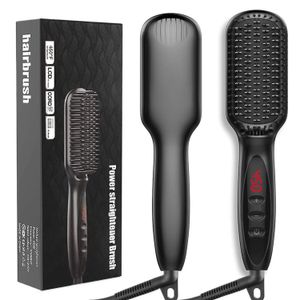 Выпрямители для волос Выпрямитель Heat Comb Pro с ЖК-дисплеем, ионным, антистатическим, керамическим 231205