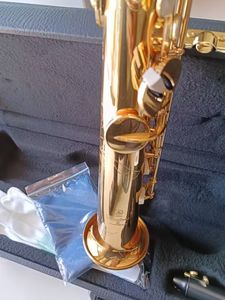 En Kaliteli Japonya Marka Soprano Saksafon YSS-82Z Altın Soprano Düz B-Flat Sax Profesyonel Müzik Enstrümanları Deri Kılıf Ücretsiz Reeds