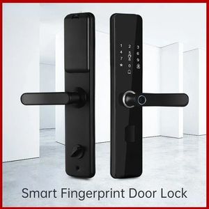Smart Lock Smart Fingerprint Electronic Door Lock With Biometric Fingerprint / IC Card / Password / Key Unlock/ USB Emergency Charge 231206
