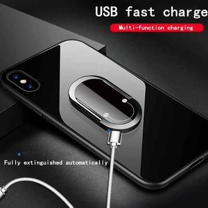 Новая личность, креативный USB-прикуриватель, кольцо, магнитный держатель для телефона, зажигалка, многофункциональные аксессуары для освещения сигарет