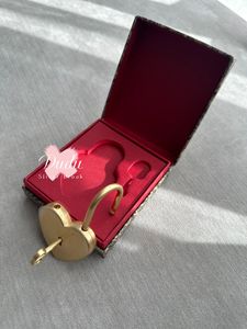 Partygeschenk Herzschloss mit Schlüssel Dekoration Mode Anhänger Für Tasche Kreative Geschenkverpackungsbox Beaute.gift