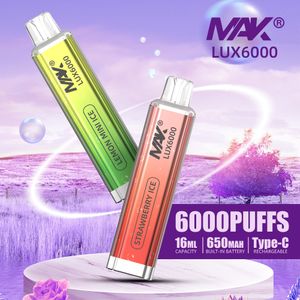 Vape Stock uk Led Elektronik Sigara Mak Lux 6000 800puffs 4500puffs Puffs Toptan Kristal Çubuk Teknik Teslim Edilebilir Vape