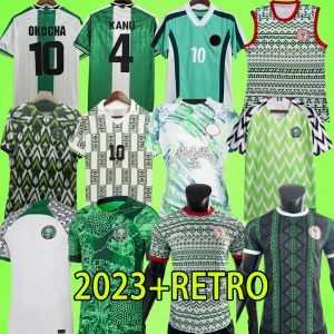 Nigeria 2023 2024 Maillots de football 18 19 22 23 24 Maillot de football nigérian OKOCHA Gilet BABAYARO Fans Player Version Costume d'entraînement 94 96 98 Uniforme 1994 1996 1998 RETRO