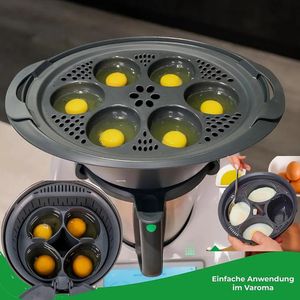 Egg Tools 4 in 1 Pastry Steam Mold Boiler Cake Pan Oven Baking Mould Basket For Thermomix TM5 TM6 Kitchen Cooking Accessories 231206