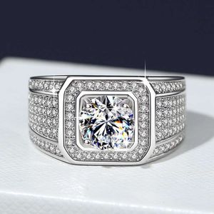 Ucuz fiyat S925 STERLING Gümüş 2ct Noble Ladies Zarif Moissanit Ring