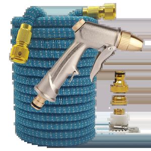 Garden Hoses Expandable High Pressure Garden Water Hose 2.5-30 Meters Magic Flexible Wash Car Outdoor Watering Pipes Gun Farm Irrigation Tool 231206