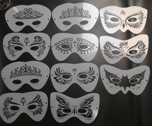 Tatuagens temporárias 21 pcs Natal Halloween Party Kids Reutilizável Desenho Arte DIY Estilo Vívido Lavável Rosto Corpo Pintura Stencils Set 231207