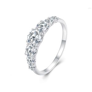Высококачественные ювелирные изделия по дешевой цене, кольцо из стерлингового серебра S925, модное универсальное муассанит для женщин