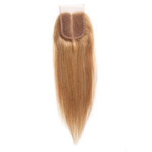 Indian Virgin Human Hair 99J 27# 33# P4/27 Piano Color Yirubeauty Silky Straight 4X4 Lace Closure Free Middle Part