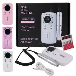 Nail Art Equipment 45000RPM Professional Rechargeable Electric Nail Drill Machine Portable Cordless Nail File For Acrylic Gel Nails Remove 231207