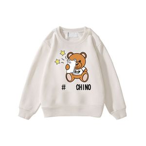 Mos Bear Tasarımcı Çocuklar İçin Çocuklar İçin Sweater Sweatshirt Hoodies Sweatshirt Bebek Lüks Baskı Pullover Bahar Giysileri Erkek Kız Erkekler Yuvarlak Boyun Hoodie CXD231288