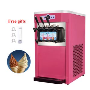 Мягкое мороженое делая машину коммерчески электрическое настольное смешивание с мороженым 3 цветов