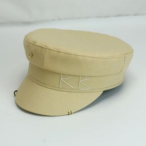 sboy шапки для женщин берет RB письмо военная шляпа модная повседневная дорожная хлопковая кепка с плоским верхом матросская кепка серьги темно-синие 231208