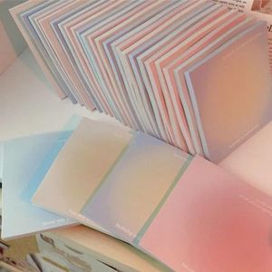 50sheet sevimli notu yaratıcı moda gradyanı renk scrapbooking kırtasiye yapışkan not Kawaii öğrenci malzemeleri