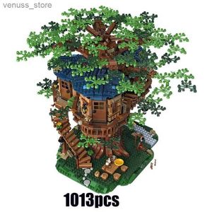 Блоки Дом на дереве Самая большая модель дерева Moc Строительные блоки Идеи 21318 Кирпичи DIY Развивающие игрушки Подарок для детей 1013 шт. В наличии R231208