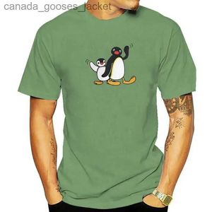 Erkek Tişörtler Pingu Erkek Tişörtleri Penguin Serisi Çizgi Film Meme Çocuklar Retro Sevimli Komik Tshirts Camisas To Strits Premium Pamuk L231208