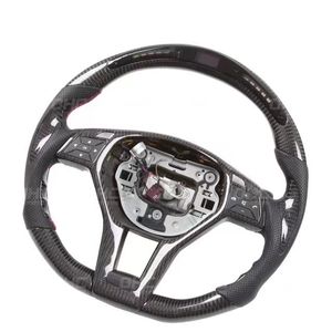 Real Carbon Fiber Car Steering Wheel for BENZ E C Class W204 W205 W213 LED Performance