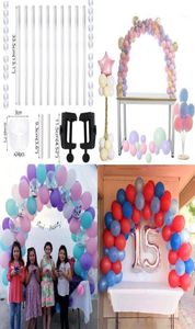 Cyuan 38pcs Balon Kemer Masa Stand Doğum Günü Partisi Balon Aksesuarlar Kelepçeler Düğün Dekorasyon Masası Balonlar Kemer Çerçevesi Kit16021625