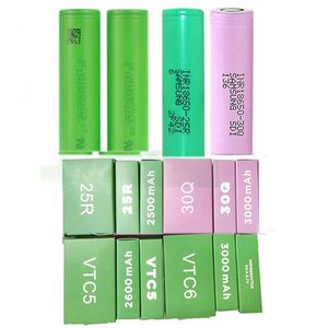 En kaliteli INR18650 25R 30Q VTC5 VTC6 18650 Pil 2500mAh 2600mAh 3000mAh Yeşil Kahverengi Şarj Mühendisi Samsung IMR için Samsung IMR Sony Hücreleri