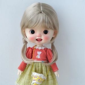 Bebek aksesuarları jusuns bjd peruklar jd676 9-10inch 10-11inch 11-12inch çift at kuyruğu örgü sentetik tiftik bebek saç moda bebek aksesuarları 231208