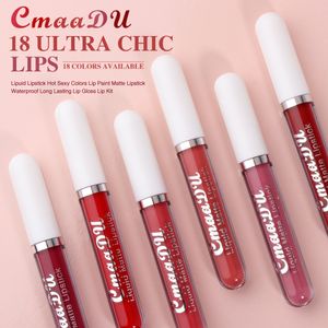 CMAADU Velvet Mat Lipgloss 18 Renk Çıplak Sıvı Ruj Uzun Kalıcı Su Geçirmez Kırmızı Dudak Parlak Makyaj Kozmetik