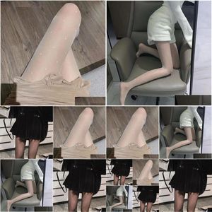 Diğer Ev Tekstil Tasarımcı Çoraplar Kadın Y mektup çorapları moda lüks yaz nefes alabilen bacak taytları dantel çorap dans elbisesi 2 d dhq6l
