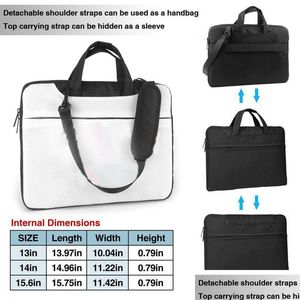 Laptop Cases Backpack 10Pcs Blank Case Sublimation Consumables Shoder Bags For 13Inch 14Inch 15.6 Inch Drop Delivery Computers Network Dhmlc