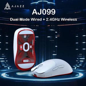 Mice Ajazz AJ099 Wireless 2.4GHz Wired Gaming Mouse PAW3311 for Gaming Laptop PC Optical Mice 12000DPI Max 231208