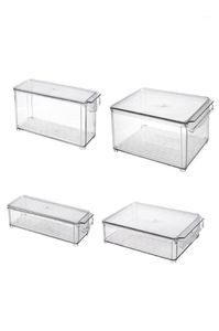 2 упаковки акрилового контейнера для хранения с крышкой и ручкой для шкафа-холодильника zer Organizer13106121