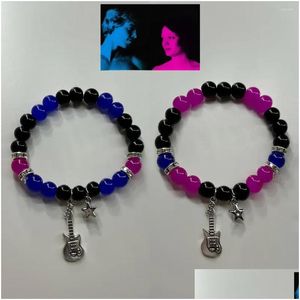 Beaded Strand 2Pcs Set Fashion Couple Beads Bracelet Tv Girl Matching Bracelets Who Really Cares Inspired Friends Jewelry Gift Drop De Dhmdu