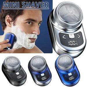 Razors Bıçaklar Taşınabilir Elektrikli Tıraş Alınan Cep Elektrikli tıraş tıraş tağıtı Mini Sakal Tıraş Alın LCD Güç Ekranı C Tip C Şarj Edilebilir Seyahat Evi Razor 231208