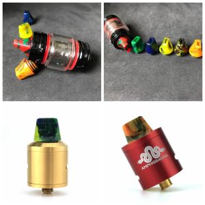 MTL 810 Смола Drip Tip Плоский мундштук Широкий мундштук для распылителей Prince TFV8 Big baby с акриловой коробкой ZZ