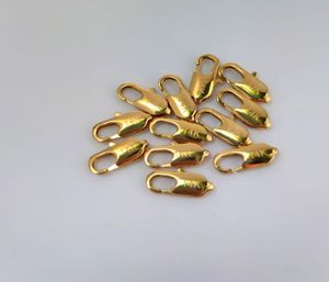 Istakoz pençe toka yayı toka zinciri parça katı gerçek 14k ince altın takılar bütün 166mm kolye bilezik erişimcisi1238589
