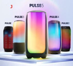 Pulse5 Kablosuz Bluetooth Hoparlör Nabız 5 Su Geçirmez Taşınabilir Derin Bas Ses Sesi Parti için LED Işık Parti Kutusu