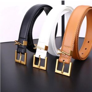 Cintura di design Cintura da uomo per donna di design 3,0 cm di larghezza Cinture di design da uomo di alta qualità Cintura con fibbia a S Cintura da donna Cintura bianca opzionale in 6 colori Cintura in vera pelle