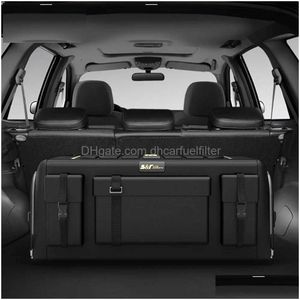 Car Organizer 50L/60L/70L Trunk Storage Box Oxford Cloth Organizers Bag Folding Pockets For Vehicle Sedan Suv Drop Delivery Mobiles Dh9Bi