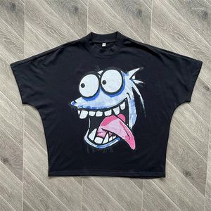 Erkek Tişörtleri 2023 Blutosatire Billdog Pamuk Ekstra Büyük Figür Kişiselleştirilmiş Eğlenceli Baskı Yüksek Yaka Spor Çift T-Shirt Üst Kısa Kollu